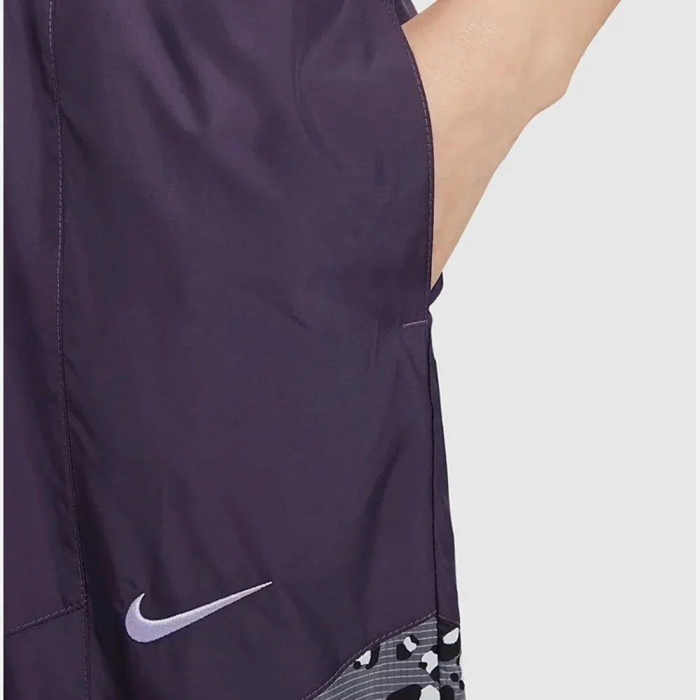 Nike Purple and Gray Leopard Panel Track Pants